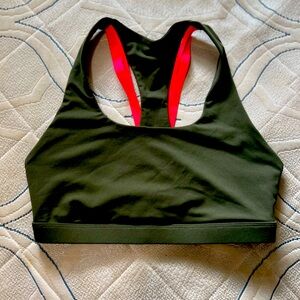 Olive Green Sports Bra